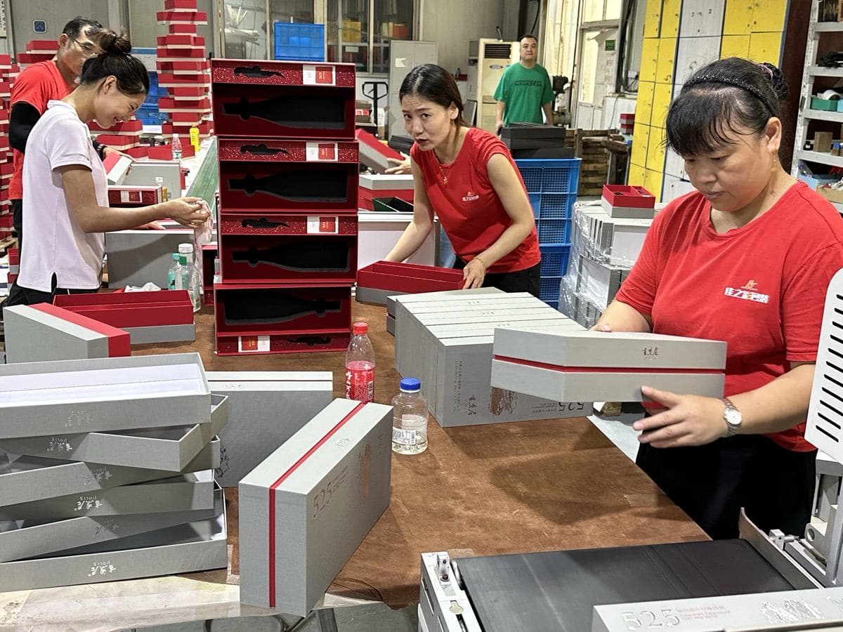 BUpack box assembly workshop with skilled workers